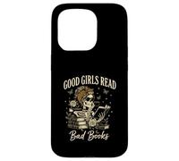 Good Girls Read Bad Books Vintage Skeleton Reader Carcasa para iPhone 15 Pro