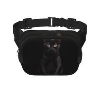 Good Little Black Cat - Riñonera multifuncional con estampado de gato negro, bolsa de mensajero unisex de moda, bolsa de almacenamiento de deportes de viaje