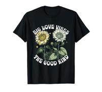 Good Love Vibes The Good Kind Retro Groovy Summer Sunflower Camiseta