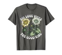 Good Love Vibes The Good Kind Retro Groovy Summer Sunflower Camiseta