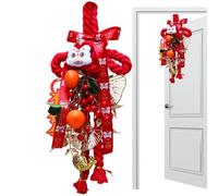 Good Luck - Chinese Knot Pendant, Large DIY Decoration Ornament, Traditional Silk Thread Weaving, Lunar New Year Wall Hanging, Festive Home Decor, Red Extra Large 2026 Holiday Ornament For Living Room