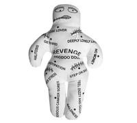Good Luck Doll - Muñeca cosida a mano, 21,5 cm x 13 cm, diseño de tela, relleno de fibra + múltiples opciones de color (rojo, azul, blanco y negro), material textil duradero, para Halloween y regalo