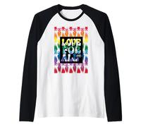 Good Luck Trolls Love For All Rainbow Camiseta Manga Raglan