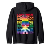 Good Luck Trolls Love Wins Rainbow Sudadera con Capucha