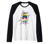 Good Luck Trolls Love Your Self Rainbow Camiseta Manga Raglan