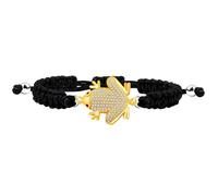 Good Lucky/Oro/Negro/Rose Chapado en Oro Sapo Hecho a Mano Cubic Zirconia Ajustable Amor Amistad Pulseras de Navidad para Mujeres YA4803