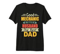 Good Mechanic Better Husband The Best Dad Funny Fathers Day Camiseta Premium