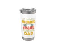 Good Mechanic Better Husband The Best Dad Funny Fathers Day Vaso térmico de acero inoxidable de doble pared