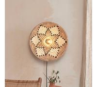 GOOD & MOJO Andros aplique de pared, natural/blanco, enchufe, Ø 45 cm