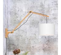 Good & Mojo Aplique de pared GOOD & MOJO «Andes», Ø 32 cm, blanca, orientable