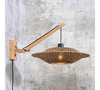 GOOD&MOJO Aplique de pared Bali Negro S Natur