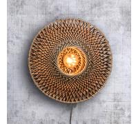 GOOD & MOJO Bali aplique de pared de bambú, Ø 44 cm