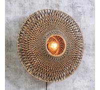 GOOD & MOJO Bali aplique de pared de bambú, Ø 60 cm