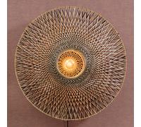 GOOD & MOJO Bali aplique de pared de bambú, Ø 87 cm