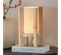 GOOD & MOJO Lámpara de mesa Corsica, natural, 30 cm, madera de aliso