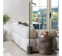 GOOD & MOJO Lámpara de pie LED Okinawa, 1 luz, verde, 146 cm, madera