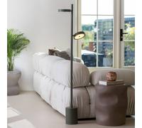 GOOD & MOJO Lámpara de pie LED Okinawa, 2 luces, verde, 146 cm, madera