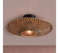 GOOD & MOJO lámpara de techo Bali, Ø 44 cm, negro/natural, bambú