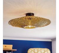 GOOD & MOJO lámpara de techo Bali, Ø 60 cm, negro/natural, bambú