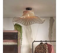 GOOD & MOJO Lámpara de techo Ibiza Ø 65cm Natur/negro