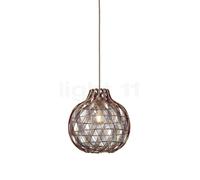 Good & Mojo Mendoza, lámpara de suspensión, color natural/burdeos - 35 cm