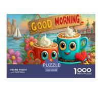Good Morning Coffee Piezas De Superficie Lisa para Mejorar Paciencia, Concentración Y Habilidades Cognitivas En El Tiempo Libre 52x38cm/1000pcs