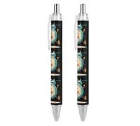 Good Morning Funny Clock - Bolígrafo retráctil de tinta negra de 0,5 mm, suministros de oficina, 2 unidades, como se muestra en la imagen 3