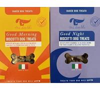 Good Morning & Good Night Biscotti - Paquete variado de golosinas para perros (paquete de 2)