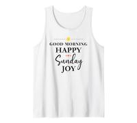 Good Morning Happy Sunday Joy Positive Quote Motivational Camiseta sin Mangas