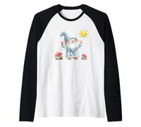 Good Morning Teacher Gnome For Women And Men Lazy Days Camiseta Manga Raglan