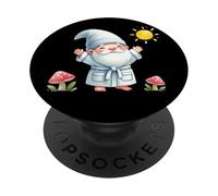 Good Morning Teacher Gnome For Women And Men Lazy Days PopSockets PopGrip Adhesivo
