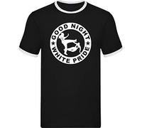 Good Night White Pride Ringer - Camiseta, color blanco y negro negro-blanco S