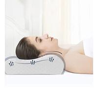 Good Nite Almohada de Espuma viscoelástica para el Contorno del Cuello, Almohada ortopédica Cervical ergonómica, Suave, Almohada Profunda para Dormir de Lado y Boca Arriba