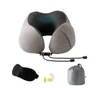 Good Nite Almohada Cervical de Viaje, Almohada Cervical para Adultos, Almohada Cervical para Coche, Almohada para Casa Ergonómica de Espuma Viscoelástica, Lavable Respaldo Estrecho Ajustable(Gris)