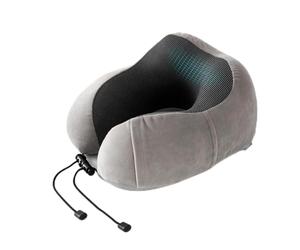 Good Nite Almohada para El Cuello Almohada de Viaje para Avión Cojín para El Cuello Coche Espuma con Memoria Almohada de Viaje Adultos Almohada Suave Ergonómica para Dormir, AvióN, Coche y Casa(Gris)