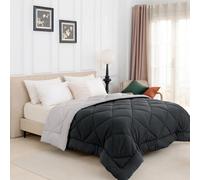 Good Nite Edredón Doble sin Funda de edredón de 10,5 TOG, 200 x 200 cm | Edredón reversible de bloques de color, sin funda, relleno de fibra hueca suave, ligero y cálido, pestañas en las esquinas