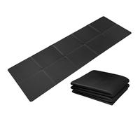 Good Nite Esterilla de yoga plegable, antideslizante, portátil, plegable, ligera, para gimnasio, pilates, deportes, viajes, ejercicio, para mujeres y hombres, 183 x 61 x 0.6 cm, color negro