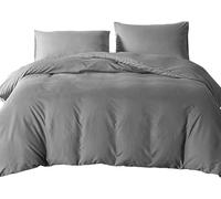 Good Nite Juego de Funda nórdica Individual con 2 Fundas de Almohada, Microfibra Suave de poliéster (Gris Oscuro)