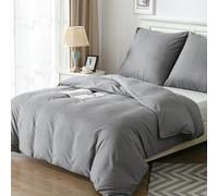 Good Nite Juego de Ropa de Cama de 135 x 200 cm, 2 Piezas, Microfibra, Funda nórdica de 135 x 200 cm y 1 Funda de Almohada de 80 x 80 cm, Color Gris