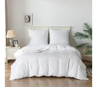 Good Nite Juego de Ropa de Cama de 135 x 200 cm, 2 Piezas y 1 Funda de Almohada de 80 x 80 cm, Color Blanco, Microfibra, Funda nórdica de 135 x 200 cm, Suave