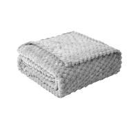 Good Nite Manta mullida de 130 x 150 cm, Manta Suave de Microfibra para sofá, Plaid cálida de Forro Polar para sofá y Cama, Dormitorio, Oficina, Gris