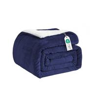 Good Nite Manta Sofa Sherpa Mantas para Cama Azul 130x150cm | Ideal para sofá y cama en invierno, lavable a máquina