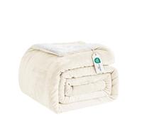 Good Nite Manta Sofa Sherpa Mantas para Cama Blanco Crema 230x270cm | Ideal para sofá y cama en invierno, lavable a máquina