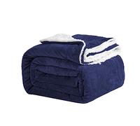 Good Nite Mantas 200x230cm, Manta y Colchas, Mantas para Sofa, Manta de Franela Sherpa Gruesa de Invierno Blanket (Azul)