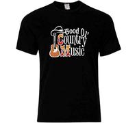 Good OL Country Western Music C&W Tops Blues Rock R&B Unisex 100% Cotton Short-Sleeve T-Shirts Black XXL