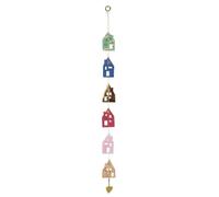 Good old Friends Collar de casa multicolor - 70 cm - Cadena decorativa de papel hecho a mano - Guirnalda para pared y ventana