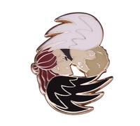 Good Omens - Pin esmaltado con diseño de alas de ángel demonio e inefable de 3,17 cm, 1.25 Inches, Esmalte, Esmalte