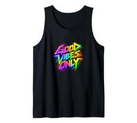 Good Positive Graffiti Vibes Quotes Colorful Splach Colors Camiseta sin Mangas