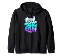 Good Positive Graffiti Vibes Quotes Colorful Splach Colors Sudadera con Capucha