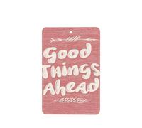 Good Things Ahead On Pink - Ambientadores minimalistas para coche, 4 unidades, tarjetas perfumadas colgantes, tarjetas perfumadas para tabletas de aromaterapia de coche